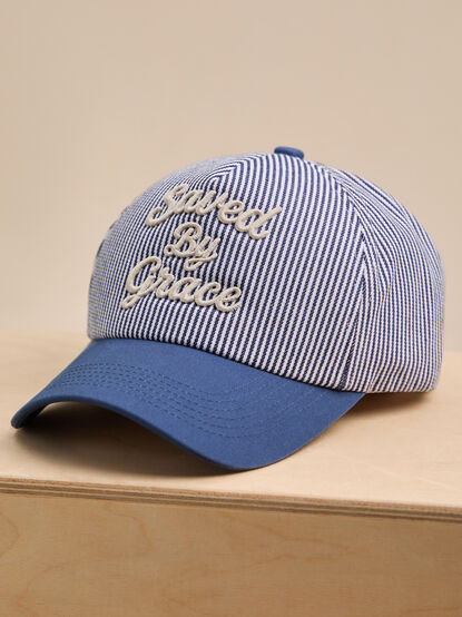 Saved By Grace Striped Trucker Hat - AS Kids