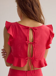 Lunella Tie Back Crop Top Detail 2 - AS Kids