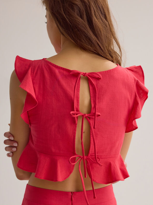 Lunella Tie Back Crop Top Detail 2 - AS Kids