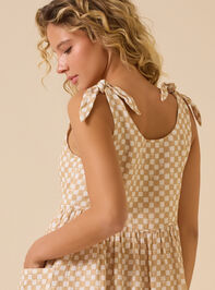 Palm Check Mama Dress Detail 2 - ALTAR'D STATE KIDS