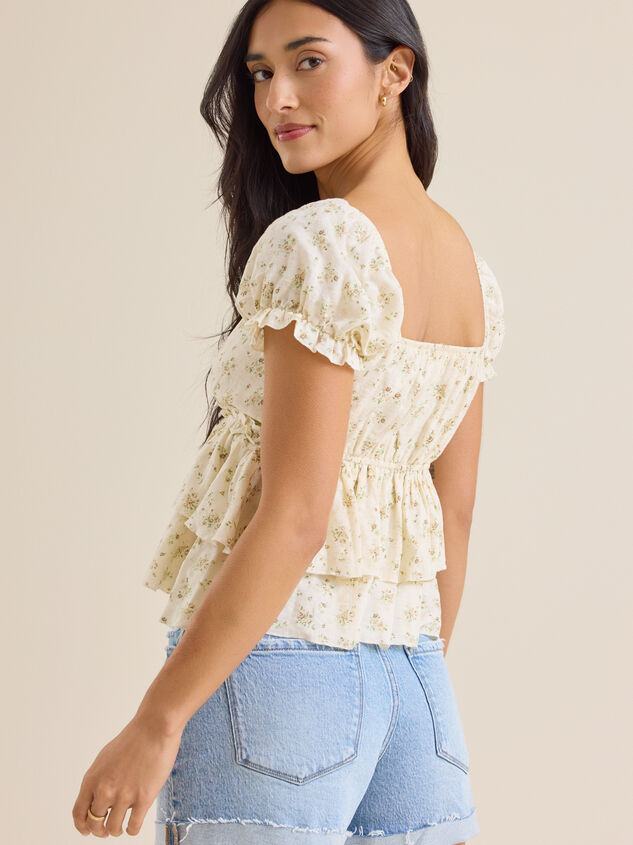 Mae Ditsy Floral Babydoll Top Detail 3 - ALTAR'D STATE KIDS