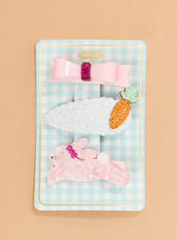 3-Piece Easter Hair Clip Set by Mudpie Detail 4 - ALTAR'D STATE KIDS