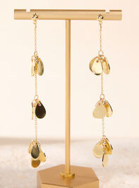 Golden Tiered Coin Earrings Detail 3 - AS Kids
