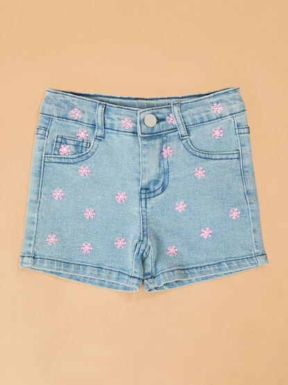 Lanna Embroidered Denim Short - ALTAR'D STATE KIDS