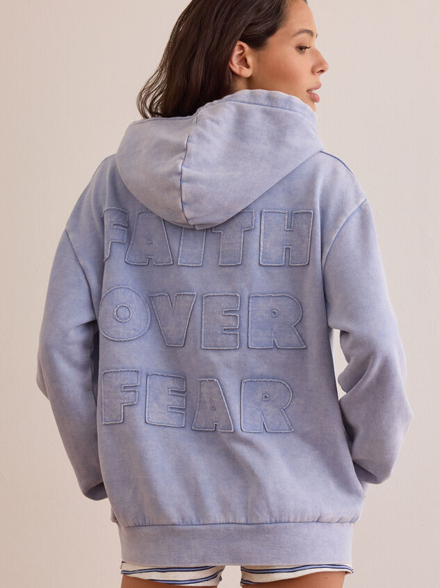 Faith Over Fear Appliqu&eacute; Hoodie - AS Kids