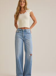 Brittany Lace Trim Tee Detail 2 - ALTAR'D STATE KIDS