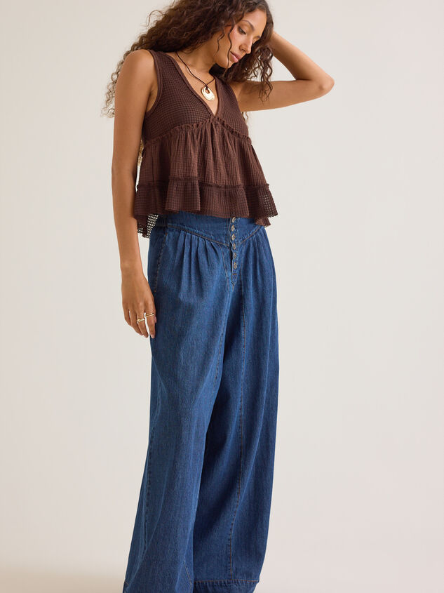 Andy High-Rise Button Front Boho Pant Detail 4 - AS Kids