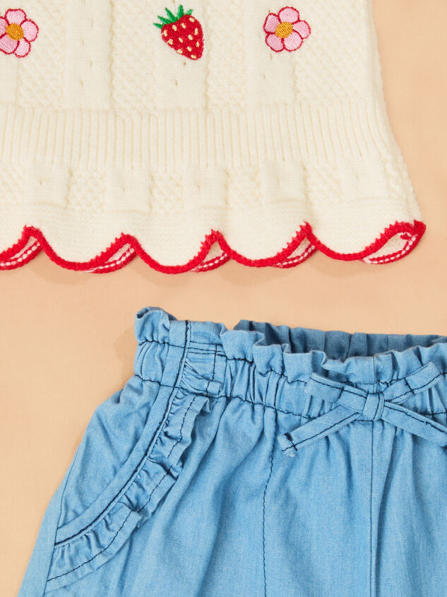 Claire Crochet Tank with Chambray Short Set Detail 4 - ALTAR'D STATE KIDS