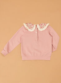 Sara Ruffle Collar Long Sleeve Detail 4 - AS Kids