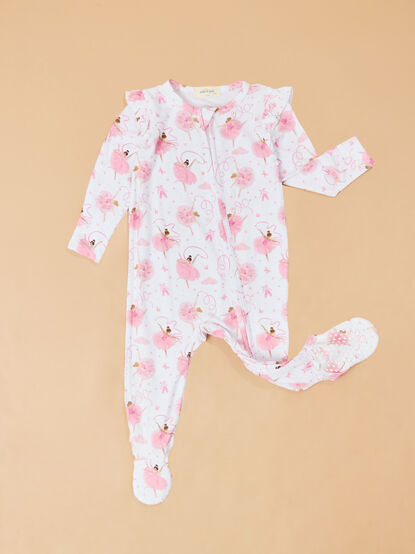 Ribbon Ballerina Ruffle Footie - AS Kids