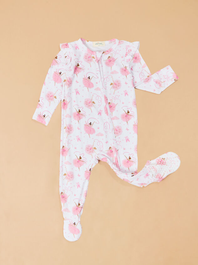Ribbon Ballerina Ruffle Footie Detail 2 - AS Kids
