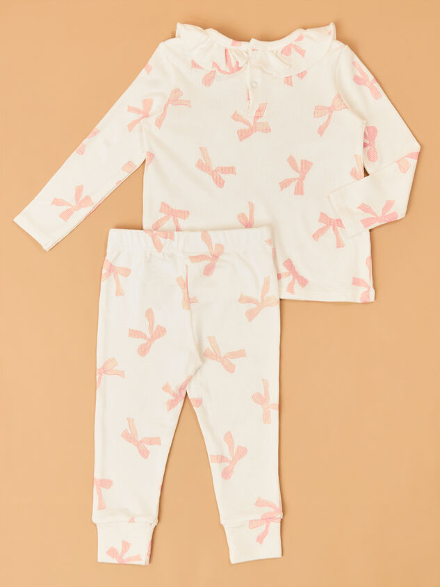 Pretty Bows Ruffle Lounge Set Detail 4 - AS Kids