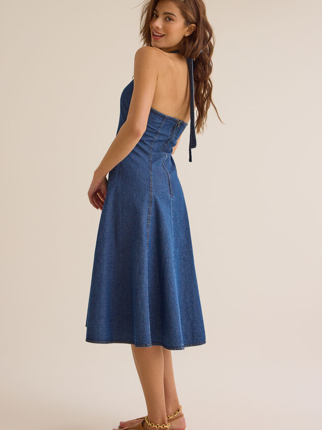 Ozzie Denim Midi Dress Detail 5 - ALTAR'D STATE KIDS