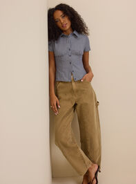 Penelope Stripe Button Up Top Detail 4 - ALTAR'D STATE KIDS