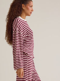 Cate Striped Crewneck Top Detail 5 - AS Kids