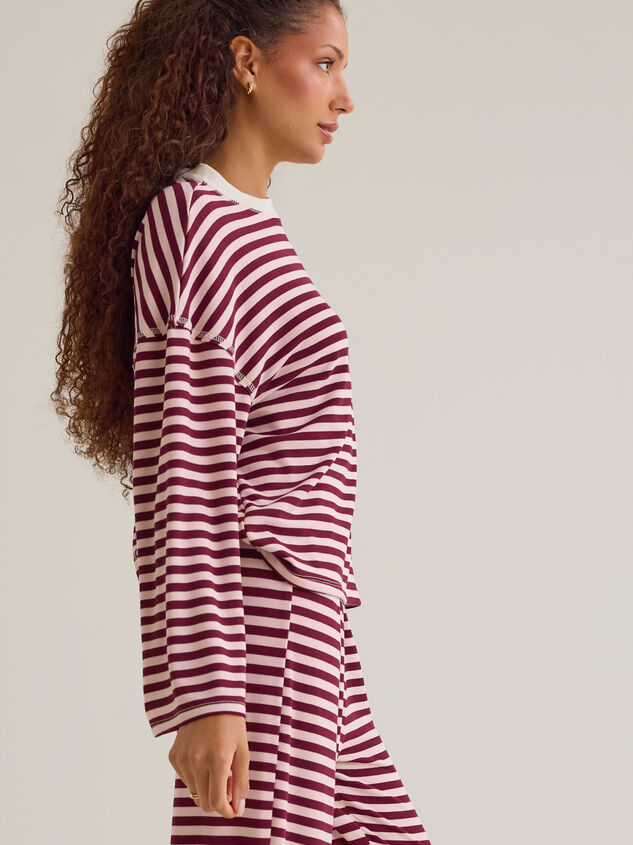 Cate Striped Crewneck Top Detail 5 - AS Kids