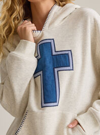 Denim Cross Hoodie Detail 2 - AS Kids