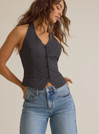 Delia Dot Halter Vest Detail 3 - ALTAR'D STATE KIDS