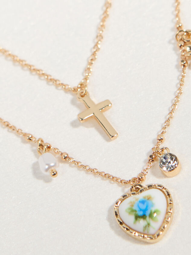 Dainty Daisy Layered Charm Necklace - ALTAR'D STATE KIDS