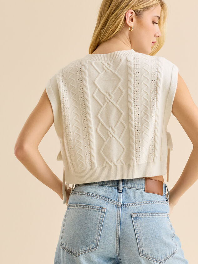 Marleen Side Tie Sweater Vest Detail 5 - AS Kids