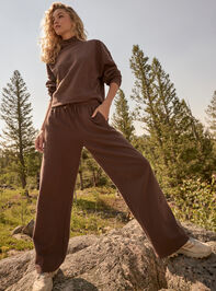 Varsity Wide Leg Sweat Pant Detail 2 - AS Kids