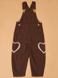 Reagan Heart Denim Overalls - AS Kids