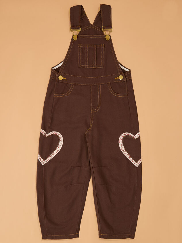 Reagan Heart Denim Overalls - AS Kids