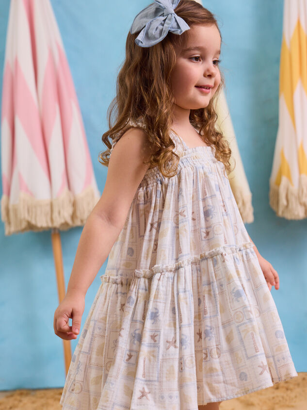 Beach Patchwork Toddler Dress Detail 4 - AS Kids
