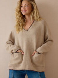 Lorelai V Neck Sweater Detail 4 - AS Kids