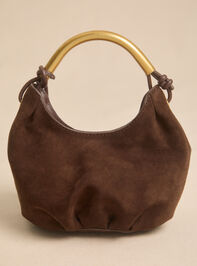Mini Gold Suede Bag Detail 3 - AS Kids