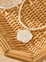 Maya Hibiscus Charm Necklace Detail 2 - ALTAR'D STATE KIDS