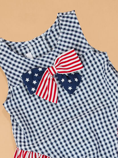 Liberty Gingham Ruffle Bubble - AS Kids