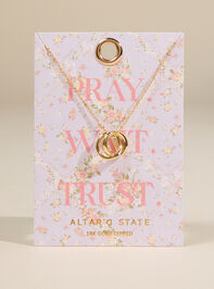 18K Gold Pray Wait Trust Necklace - ALTAR'D STATE KIDS