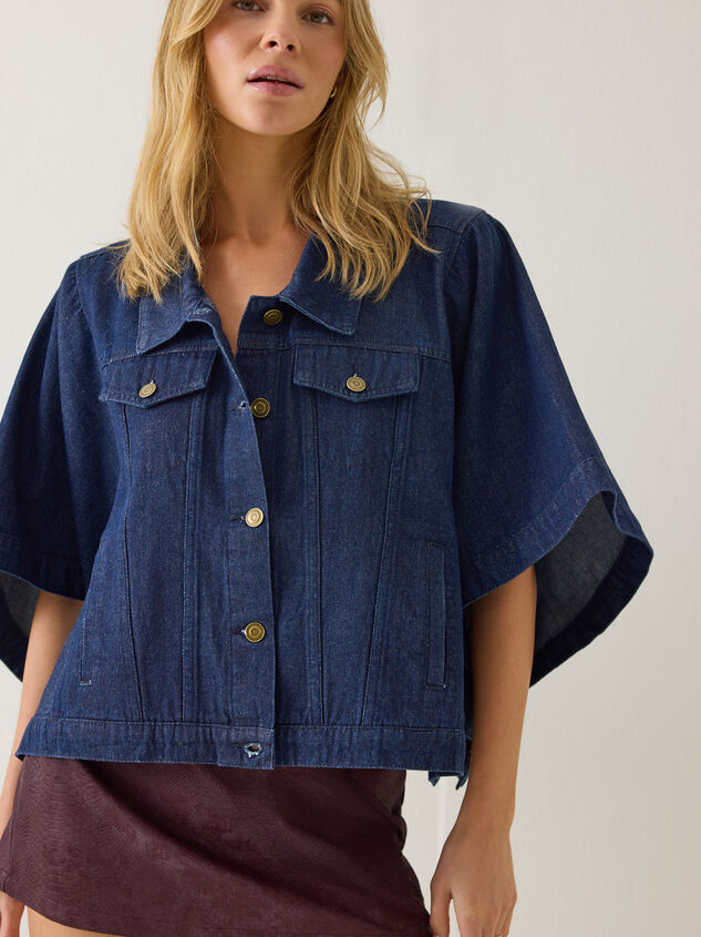 Emy Denim Cape Jacket Detail 5 - AS Kids