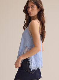 Grace Satin Lace Trim Tank Detail 5 - AS Kids