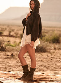 Tillie Suede Bubble Jacket Detail 4 - AS Kids