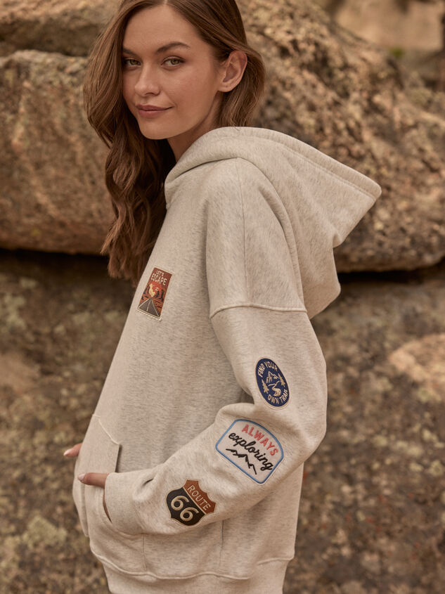 Passport Patch Hoodie Detail 3 - AS Kids