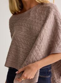 Constance Cable Knit Poncho Detail 2 - AS Kids