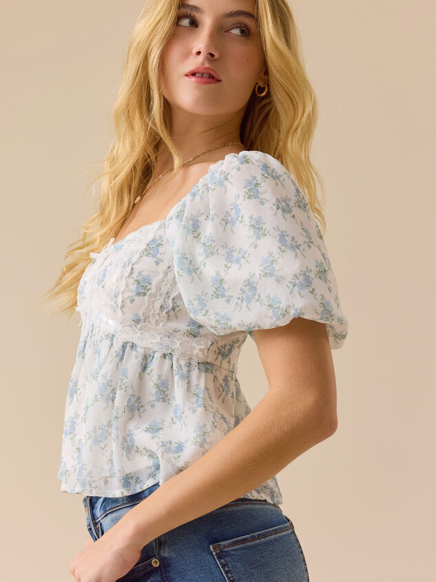 Alyssa Floral Babydoll Top Detail 3 - ALTAR'D STATE KIDS