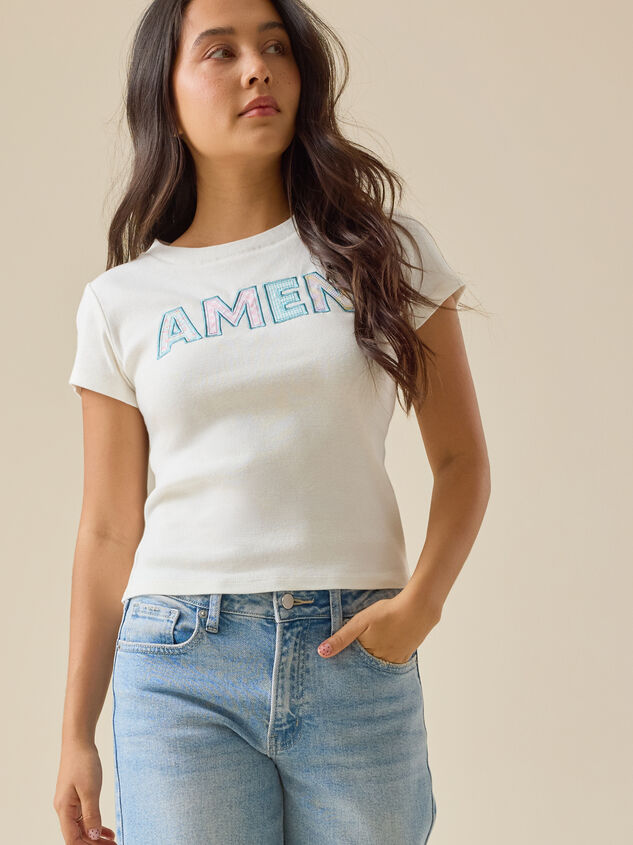 Amen Baby Tee Detail 3 - ALTAR'D STATE KIDS