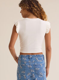 Alina Flutter Sleeve Top Detail 4 - AS Kids