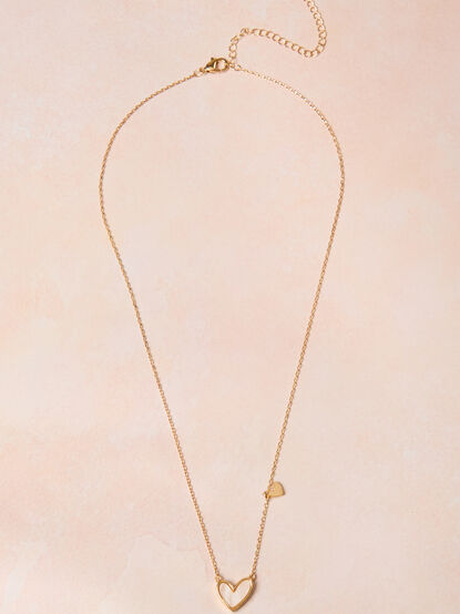 18K Gold Dainty Twin Heart Necklace - ALTAR'D STATE KIDS