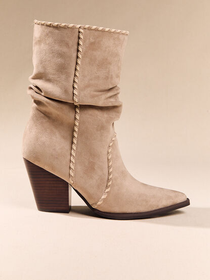 Aria Scrunched Whip Stitch Boot - AS Kids