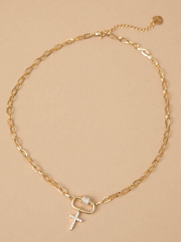 Stainless Steel Cross Charm Chain Necklace Detail 2 - ALTAR'D STATE KIDS