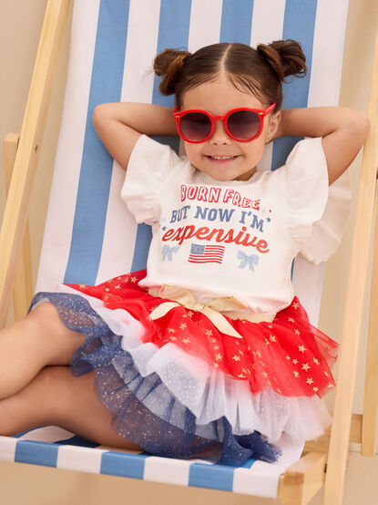 Born Free Ruffle Sleeve Tee - AS Kids
