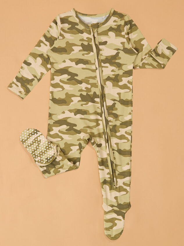 Hunter Camo Long Sleeve Footie Detail 2 - AS Kids