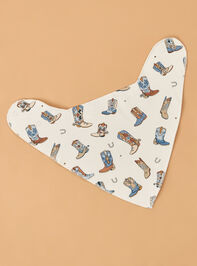 Buckaroo Boots Swaddle and Bib Detail 4 - AS Kids