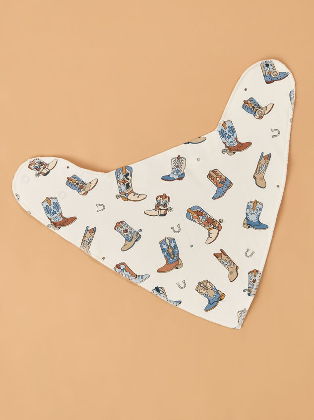 Buckaroo Boots Swaddle and Bib Detail 4 - AS Kids
