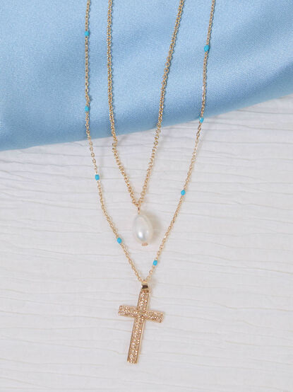 Turquoise Faith Layered Necklace - AS Kids