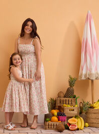 Thea Smocked Floral Midi Mama Dress - AS Kids